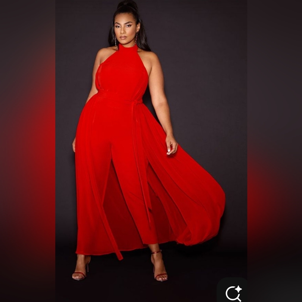 Chic Red Jumpsuit